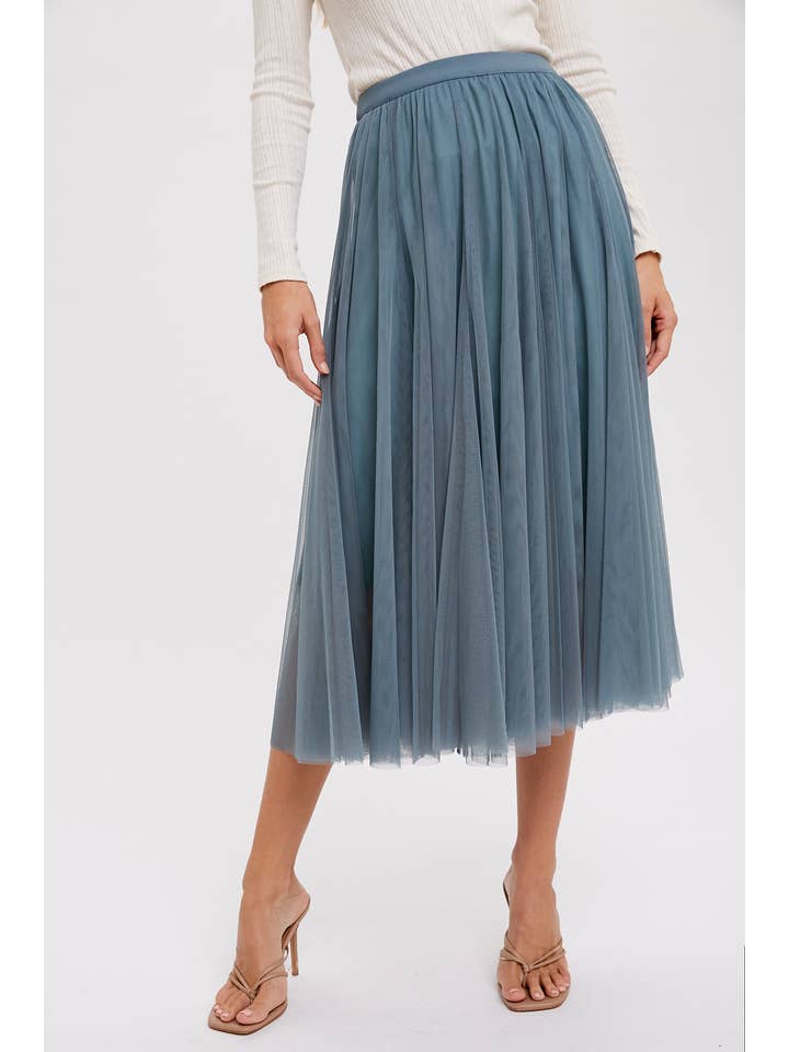 Bluivy - Wholesale Skirt - Women's - TULLE MIDI SKIRT