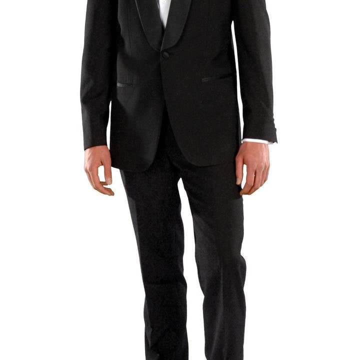 Esmoquin de 2 piezas ajustado negro para hombre de Ferrecci para venta al por mayor de Ferrecci