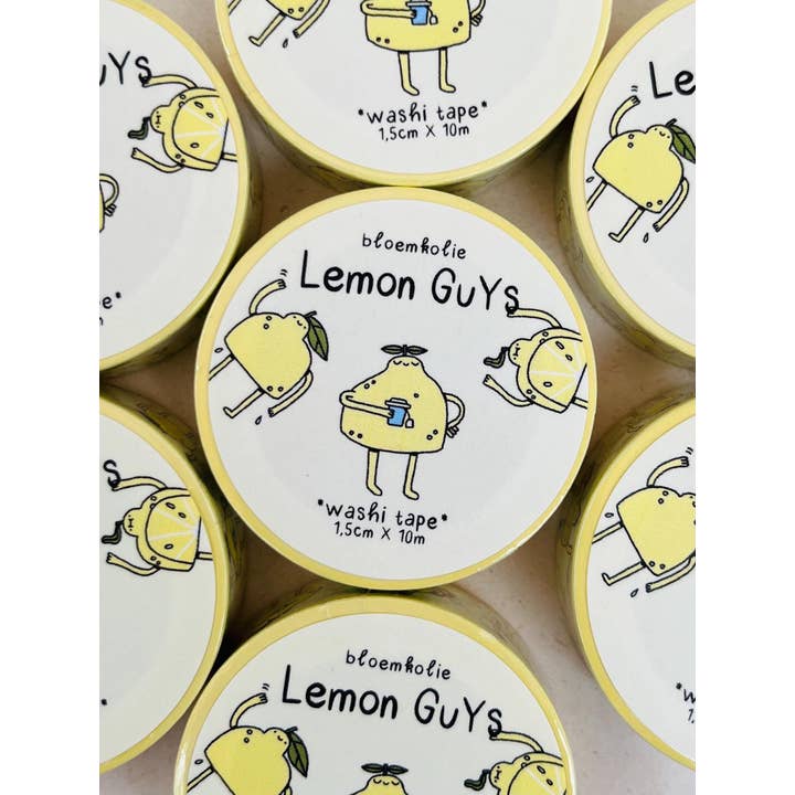 Ruban Washi Kawaii Lemon Guys pour la planification et les loisirs créatifs pour la vente par Bloemkolie