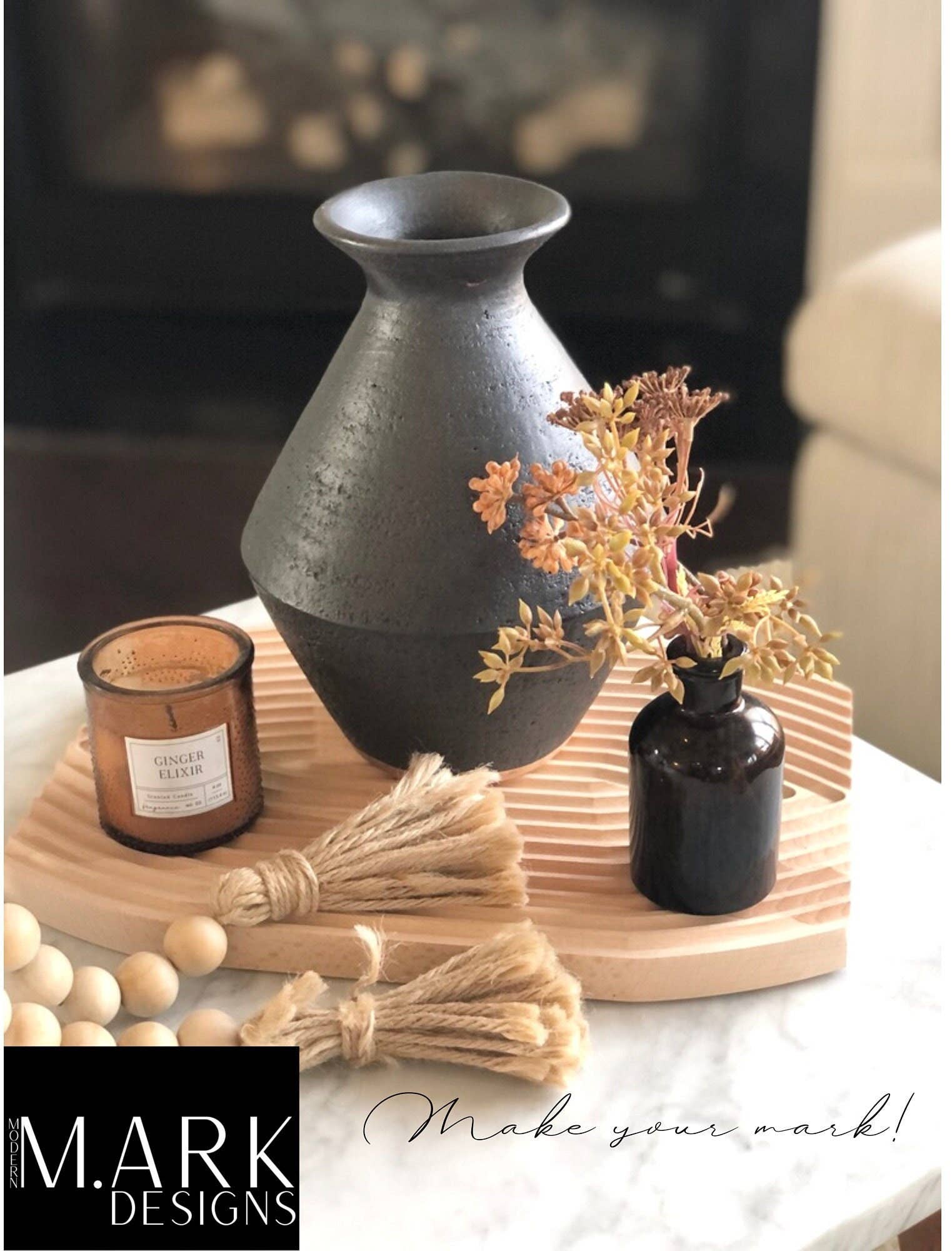 Modern Ark Designs - Vente Plateaux de service - Plateau de service en bois ondulé ondulé pour charcuterie en bois6