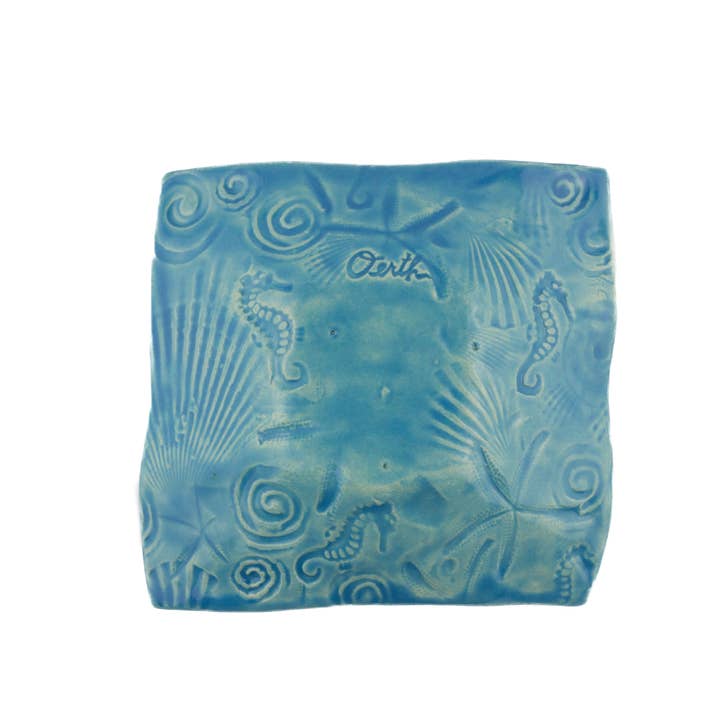 Lorraine Oerth Co. - Wholesale Jewelry Dish - Perfect Square Dish - Sea Horse