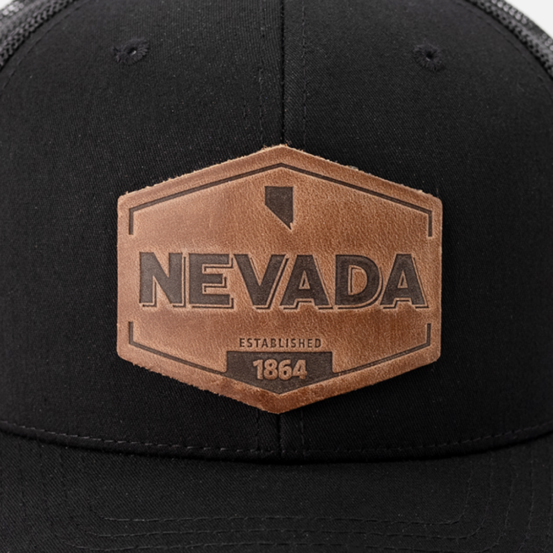 Range Leather Co. - Wholesale Trucker Hat - Unisex - Nevada Established Hat | Leather Patch Trucker Hat6