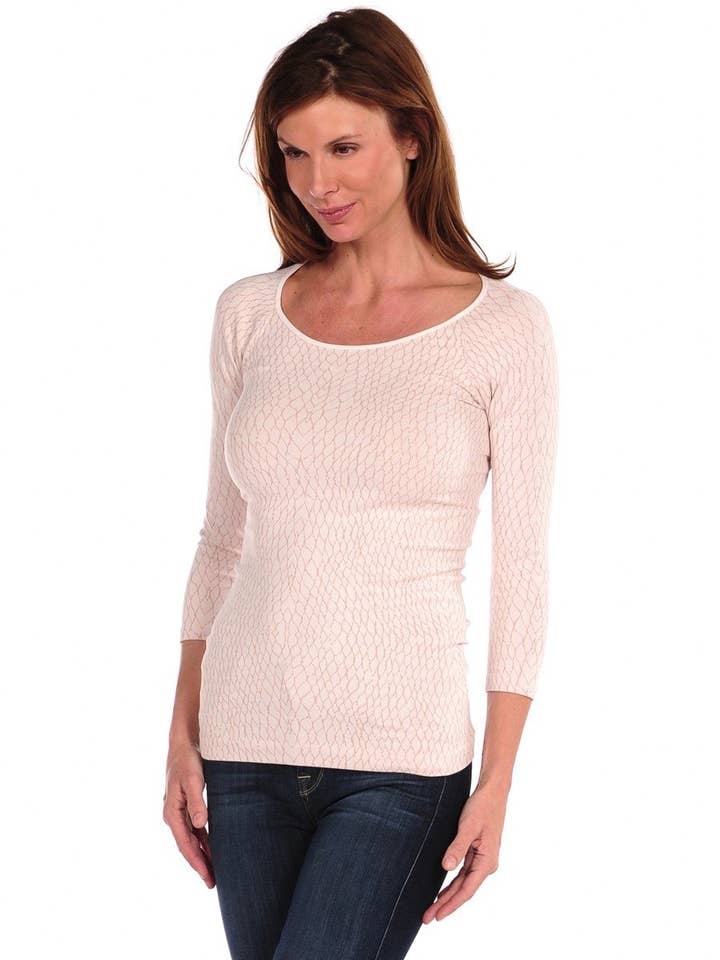 Boa 3/4 Sleeve (502Q) for wholesale by TINA Stephens Italy/Tees By Tina