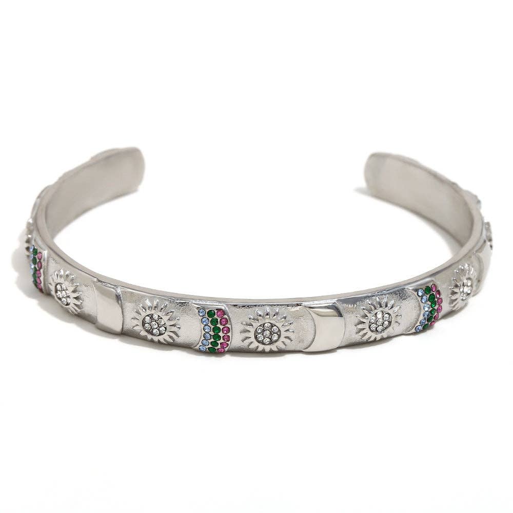 Mio Queena - Vendita all'ingrosso Bracciale a polsino - Bracciale rigido stile tarocchi in acciaio inox placcato oro 18K - FGS/MS17