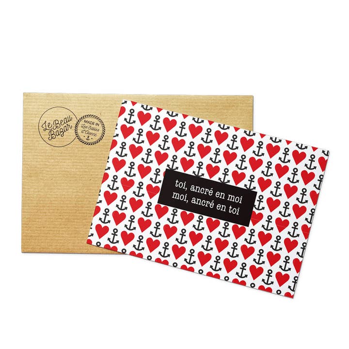 Cartolina Tu ancorato in me, io ancorato in te per la vendita all'ingrosso da parte di Le Beau Bazar