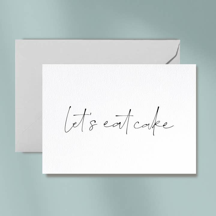 Let's eat cake | carte avec enveloppe pour la vente par Debblschebbl Design Studio