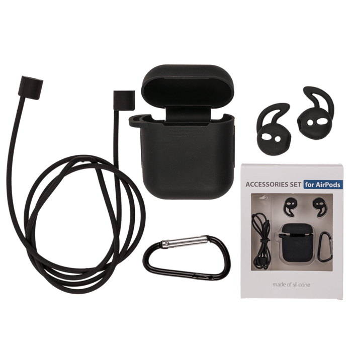 Kinky Pleasure - Vente Étui pour écouteur/airpods – homme - Kinky Pleasure - Timmy Toys B003 - Ensemble 5 pièces sangle et étui Airpods - noir - 1 pièce0