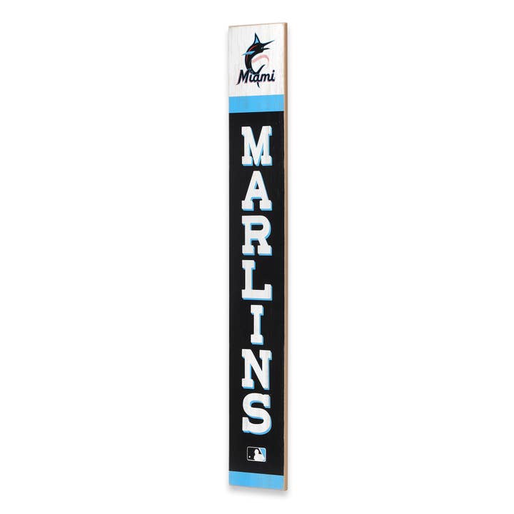 Open Road Brands, LLC - Wholesale Sign - Miami Marlins Team Spirit Vertical Wood Wall Decor1