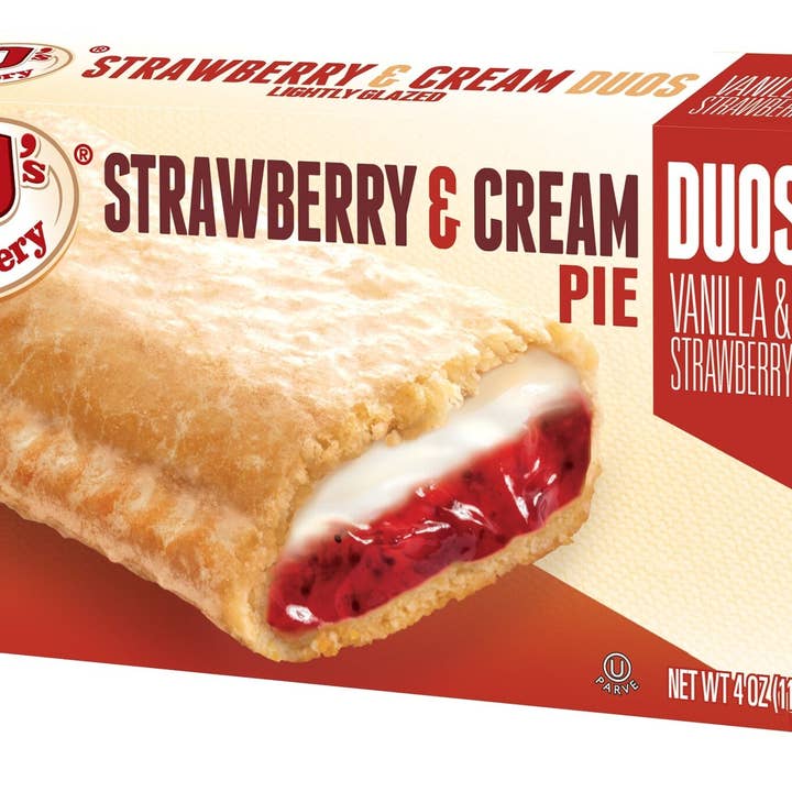 Shop The King - Wholesale Pie - JJ's Bakery Lightly Glazed Snack Pies 4oz (Strawberry & Cream)