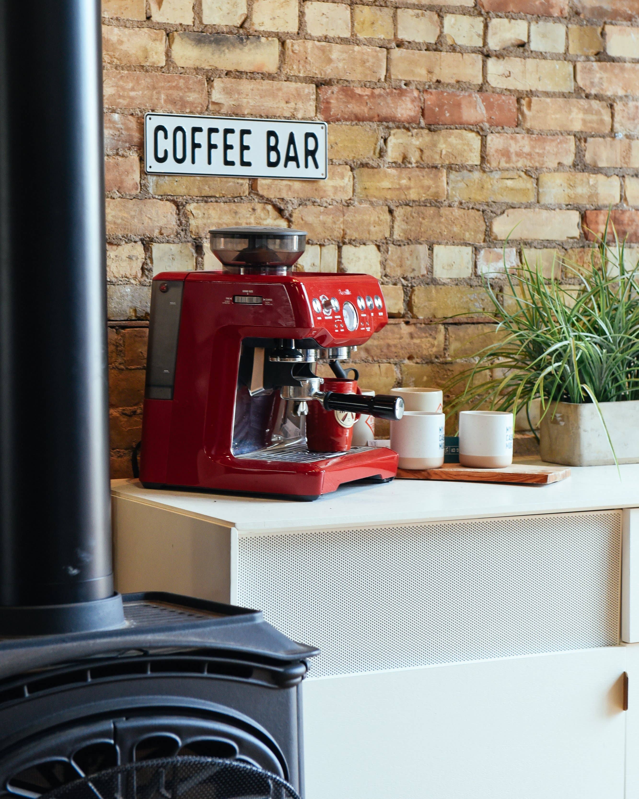 White Black Coffee Bar Aluminum Sign for wholesale on Faire3