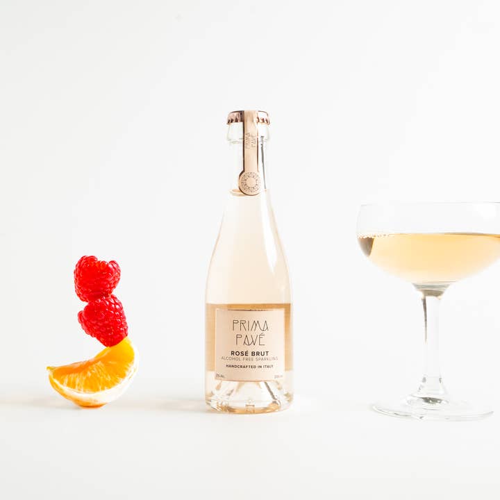Prima Pavé - Wholesale Non-Alcoholic Spirits/Wine/Beer - Rosé Brut Mini Bottles - 24 pack