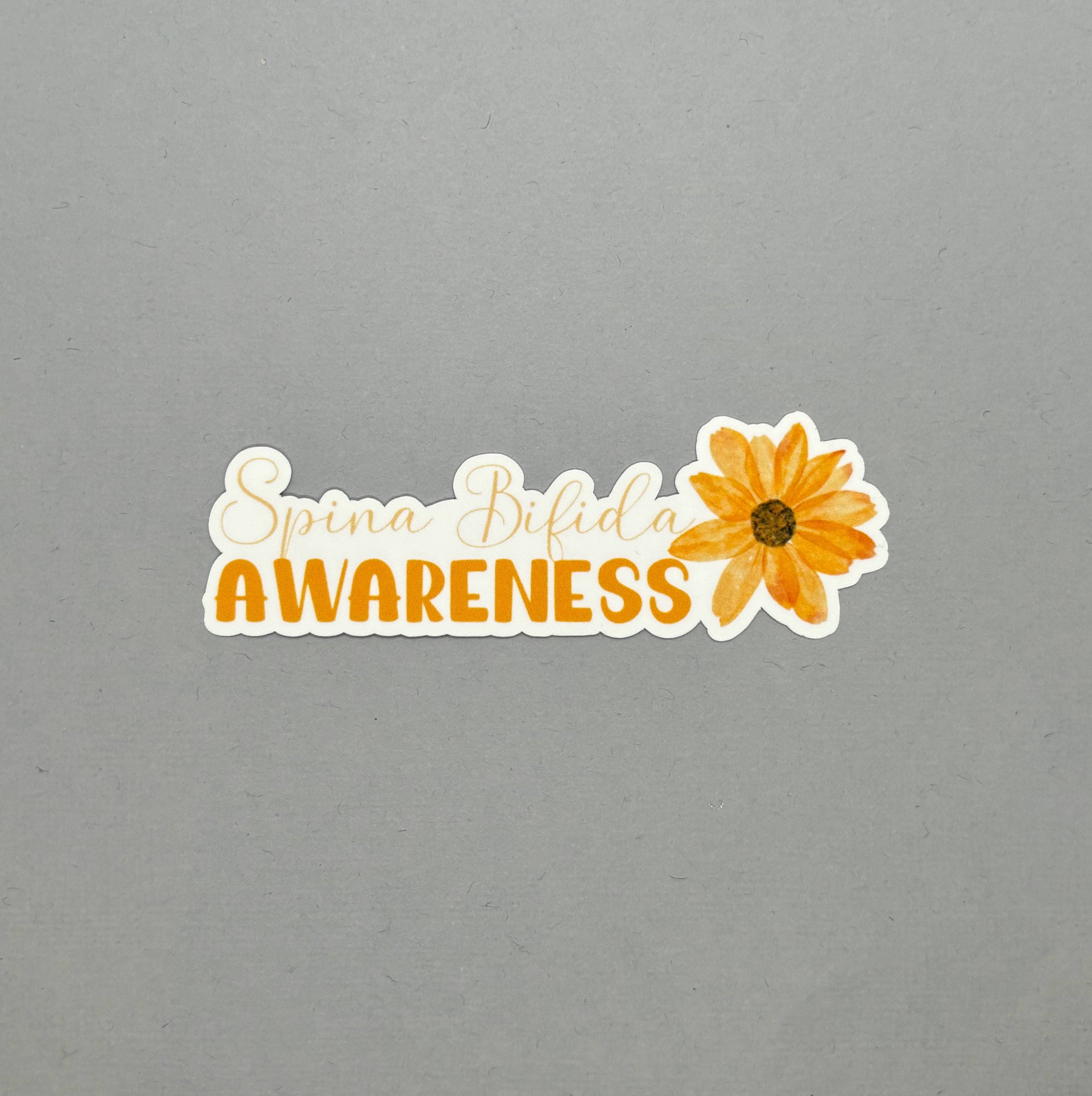 Made with Monday - Wholesale Sticker - Spina Bifida Awareness Flower Sticker0