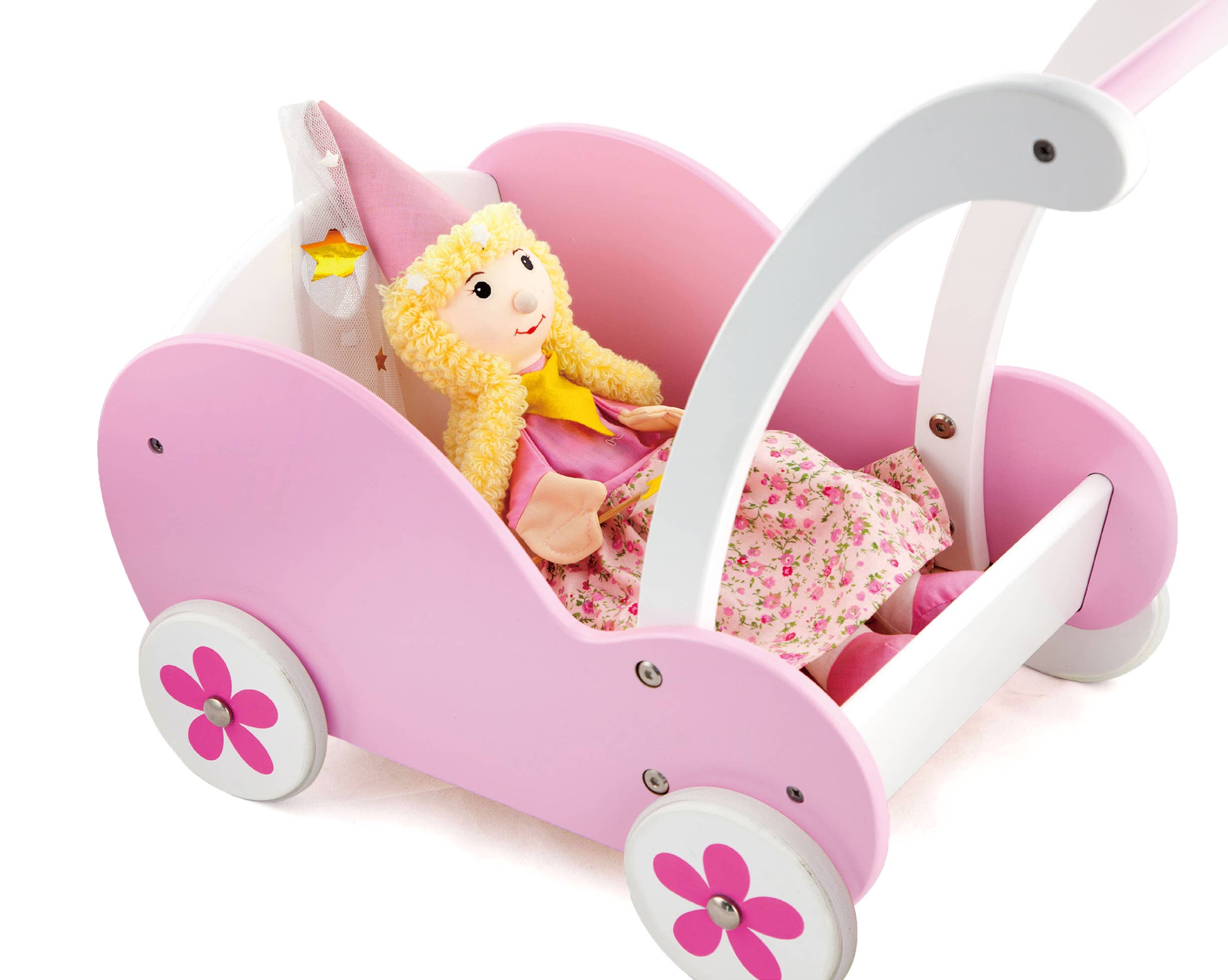 Trade Toys Limited – wholesale Träleksak - Barn – Viga Rosa Docka Buggy2