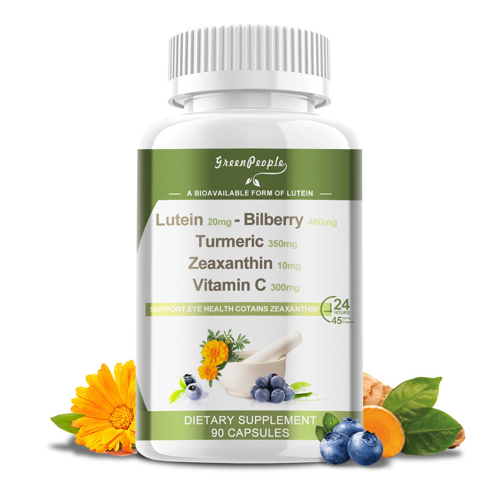 GreenPeople - Vente Supplément oral/vitamine - GREENPEOPLE (Lot de 12) Complexe Vision Lutéine 6-en-11