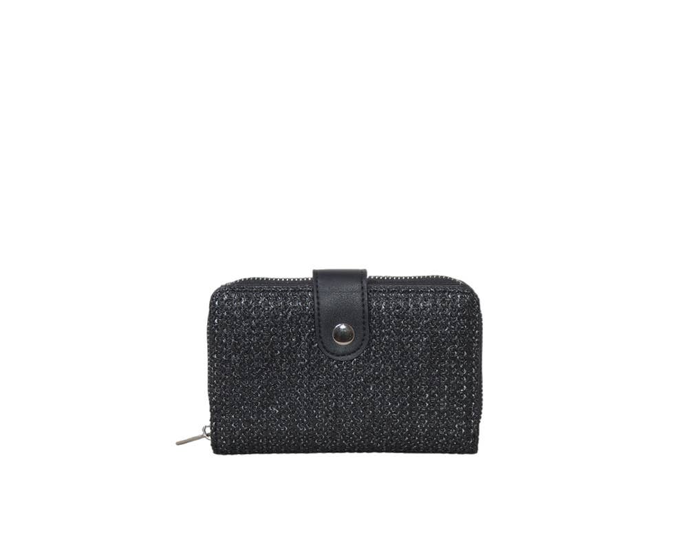 MIA LAROUGE – Engroshandel Tegnebog - Dame – Pung til kvinder med klap i raffia-materiale3