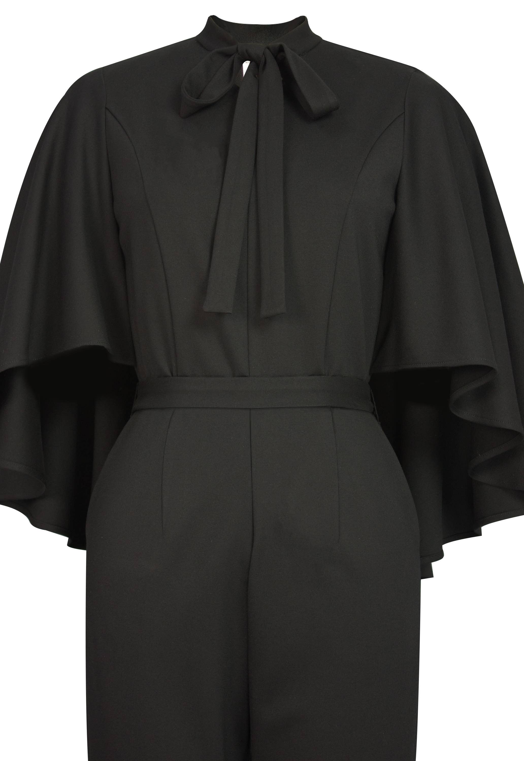 CHIC STAR - Wholesale Jumpsuit - Women's - Chic Star Plus Size Ponte Poncho Jumpsuit In Red 0421246