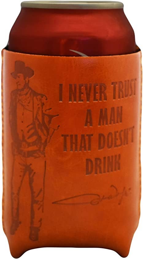 MID-SOUTH PRODUCTS - Wholesale Drink Huggers & Koozies - John Wayne Huggie/Coozie - Leather1