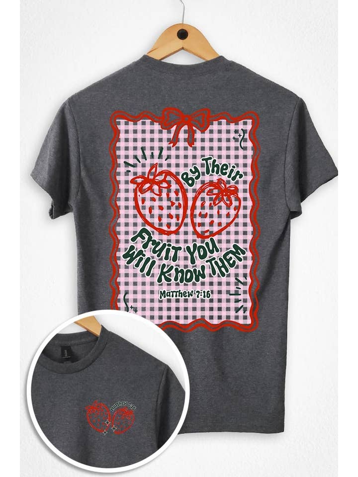 COLORBEAR - Wholesale T-Shirt (Graphic) - Women's - By their Fruit Strawberry Graphic Heavy Cotton Tee1