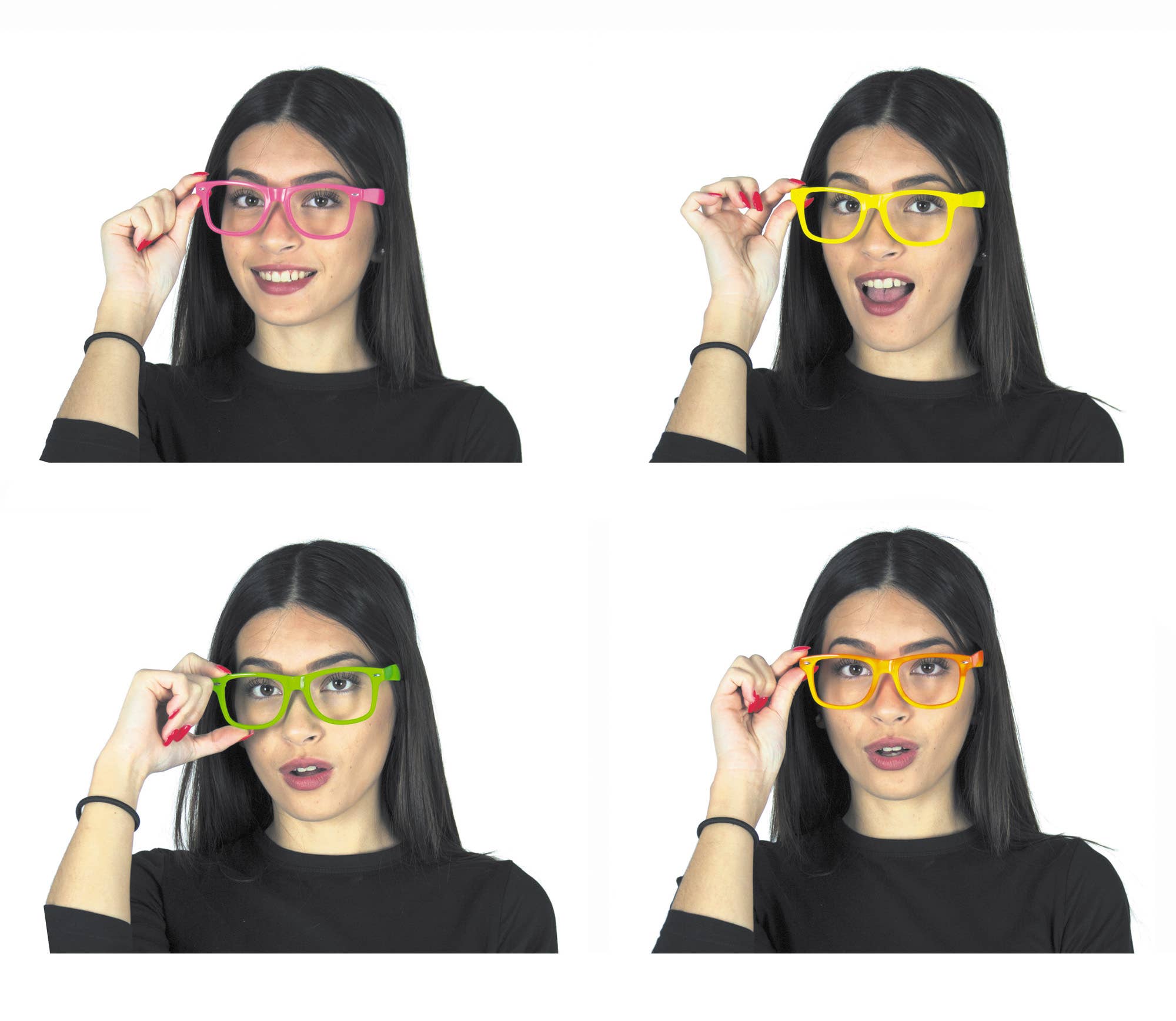 Party Pro - Wholesale Costume - Unisex - NEON X4 GLASSES WITHOUT LENS0