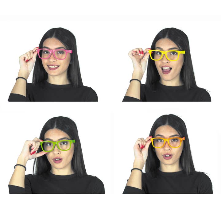Party Pro - Wholesale Costume - Unisex - NEON X4 GLASSES WITHOUT LENS