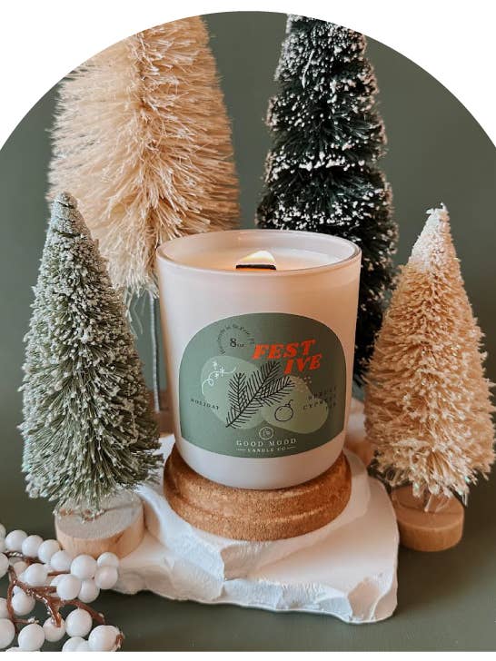 Festive Candle for wholesale by Good Mood Candle Co