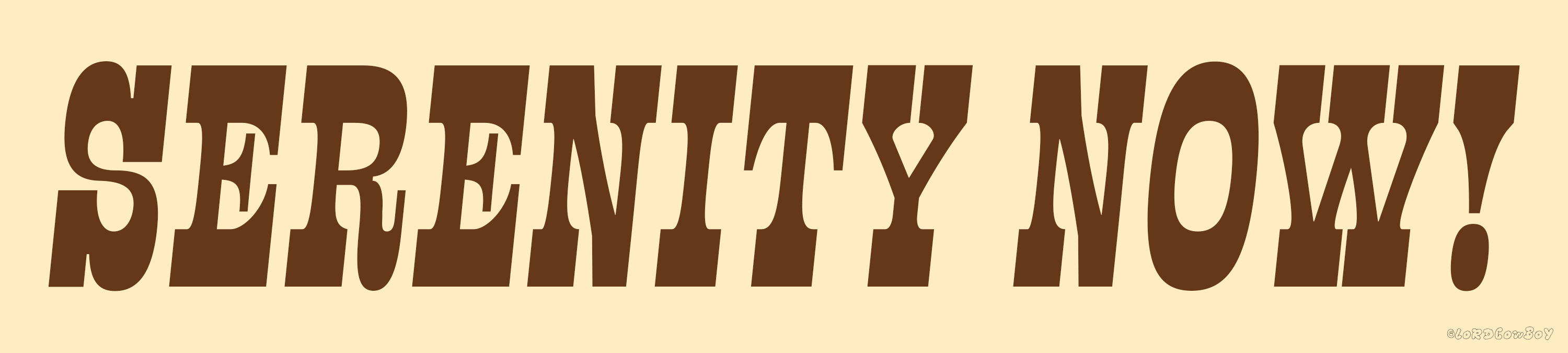 Lordcowboy - Vendita all'ingrosso Adesivo - Adesivo: SERENITÀ ORA!1