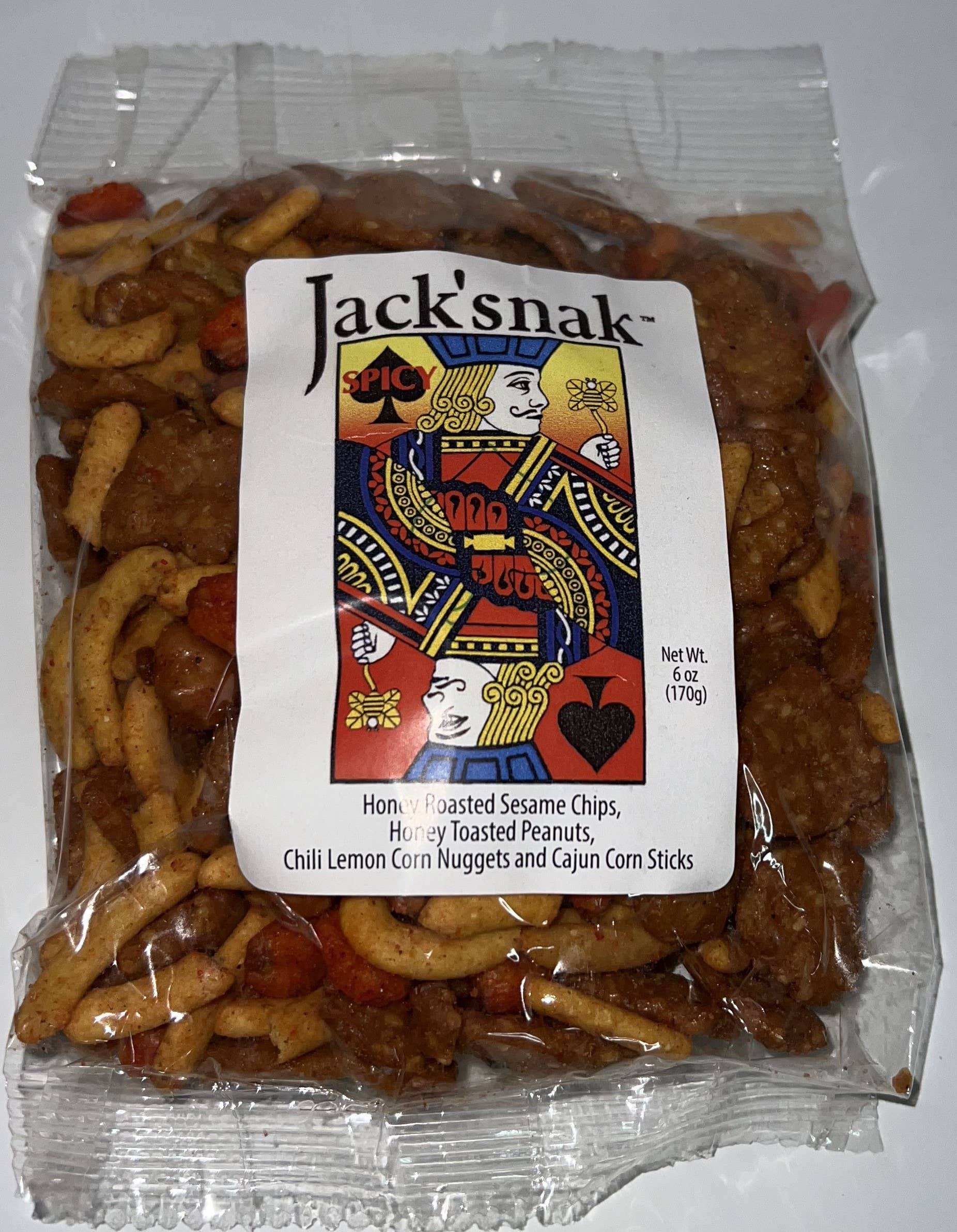 Sunflower Food Company - Wholesale Trail Mix - Jack'Snak Spicy 6oz bag (4-6 months shelf life)1