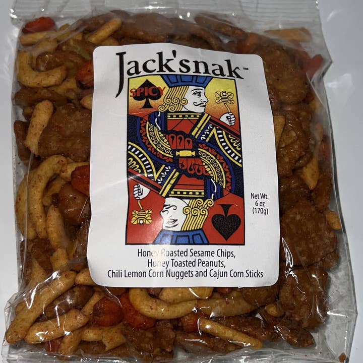 Sunflower Food Company - Wholesale Trail Mix - Jack'Snak Spicy 6oz bag (4-6 months shelf life)1