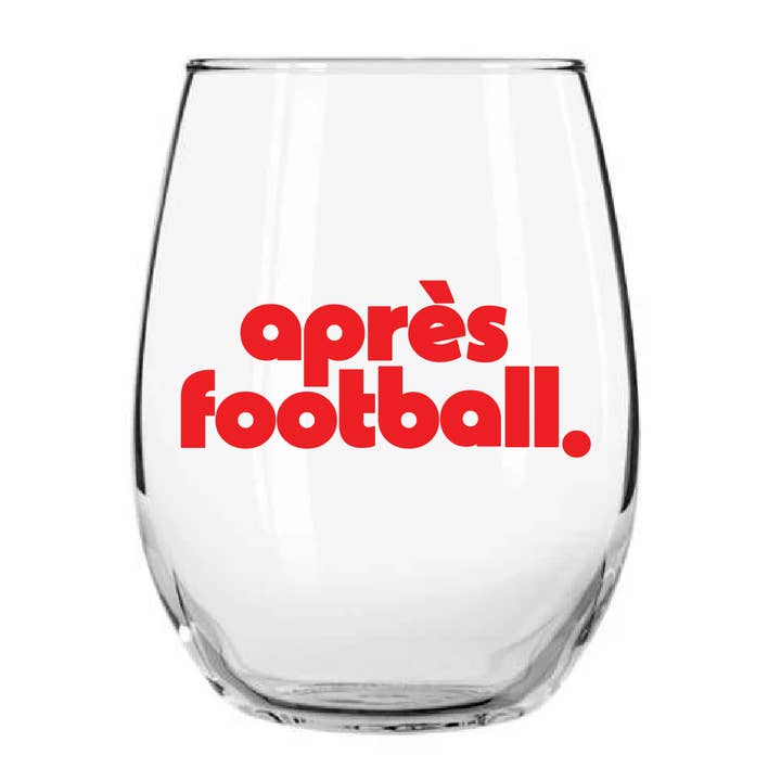 Talisman Après Football Wine Glass - PREORDER for wholesale by Talisman & Co.