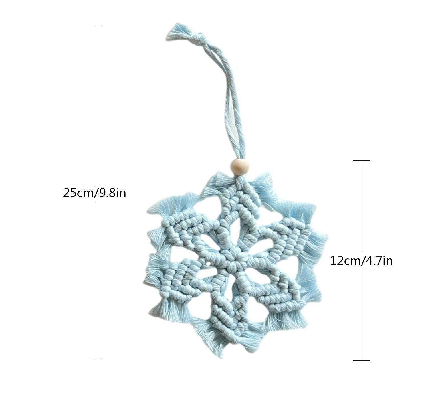 Weavey Studio - Wholesale Christmas decoration - Weavey Studio, Macrame Christmas Tree SnowFlakes Ornament 7