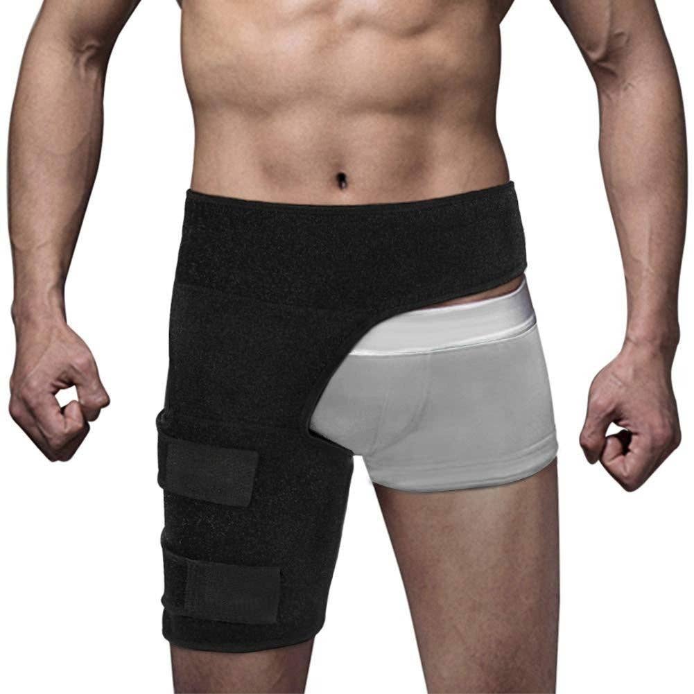 VIGOR - Wholesale Fitness Equipment - Thigh Compression Wrap, Adjustable Hip Joint Support Sciatic Nerve Brace for Pulled Groin Muscle Strain Sciatica(10 Pack)0