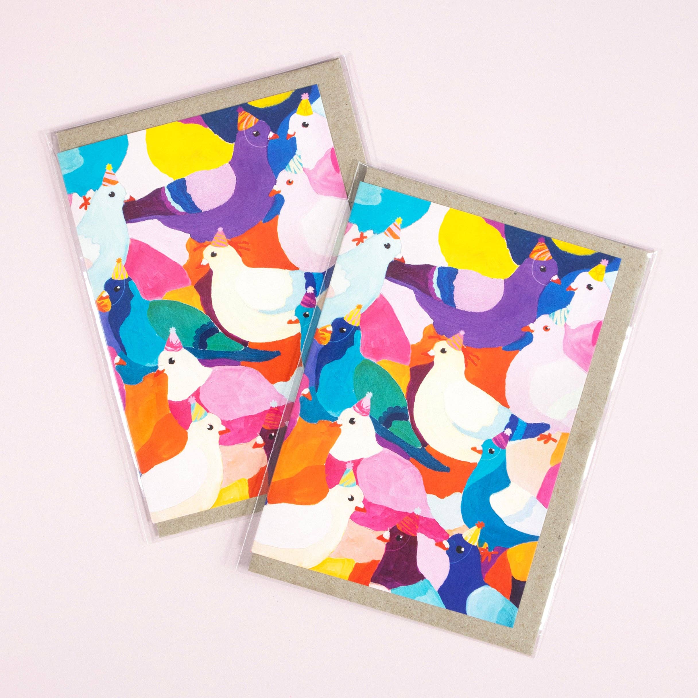 Julia Ockert - Wholesale Everyday greeting card - Party Hat Pigeons Greeting Card4