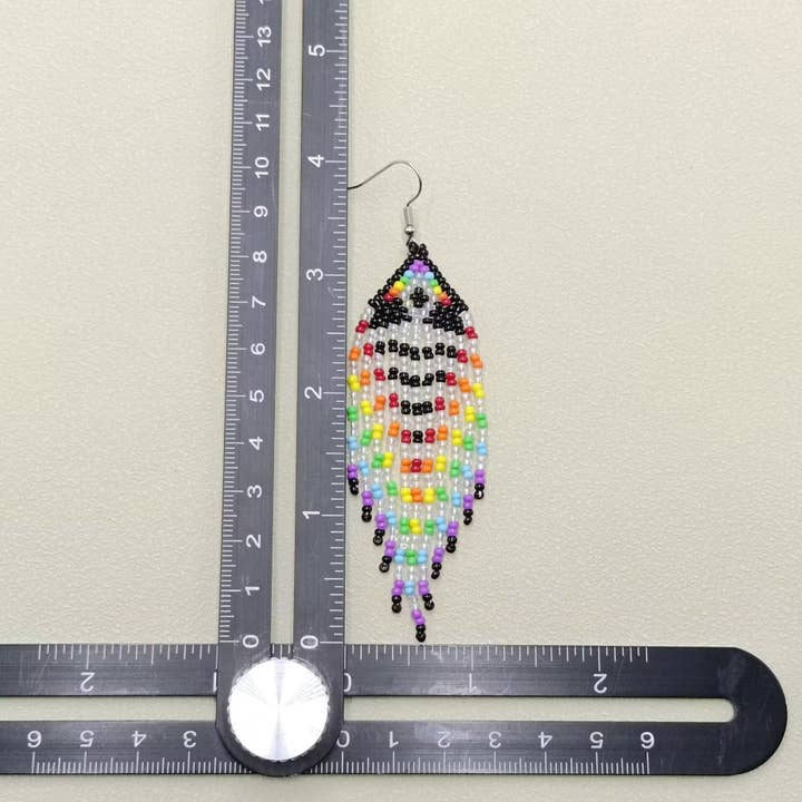 Mio Queena - Wholesale Tassel Earrings - Hand Woven Colorful Seed Beads Fringe Earrings - SB