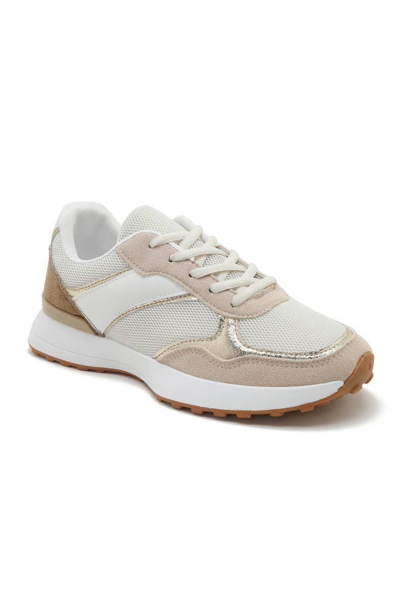 Joia Paris - Vendita all'ingrosso Sneakers di tendenza - Donna - Sneakers estive da donna con lacci e inserti in suede N-21217