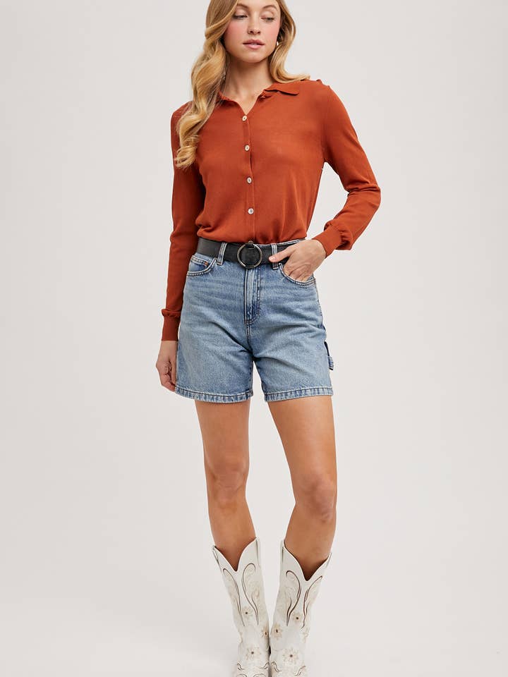 Bluivy – Großhandel Hemd mit Button-down-Kragen – Damen – LEICHTES STRICKHEMD18