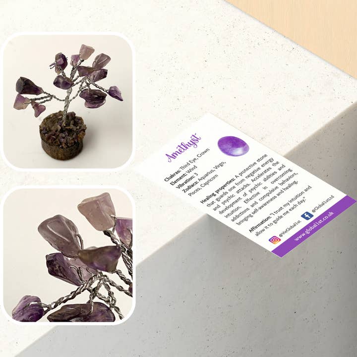 VIE - Wholesale Decorative tabletop object - Micro Gemstone Tree, 15 Beads43