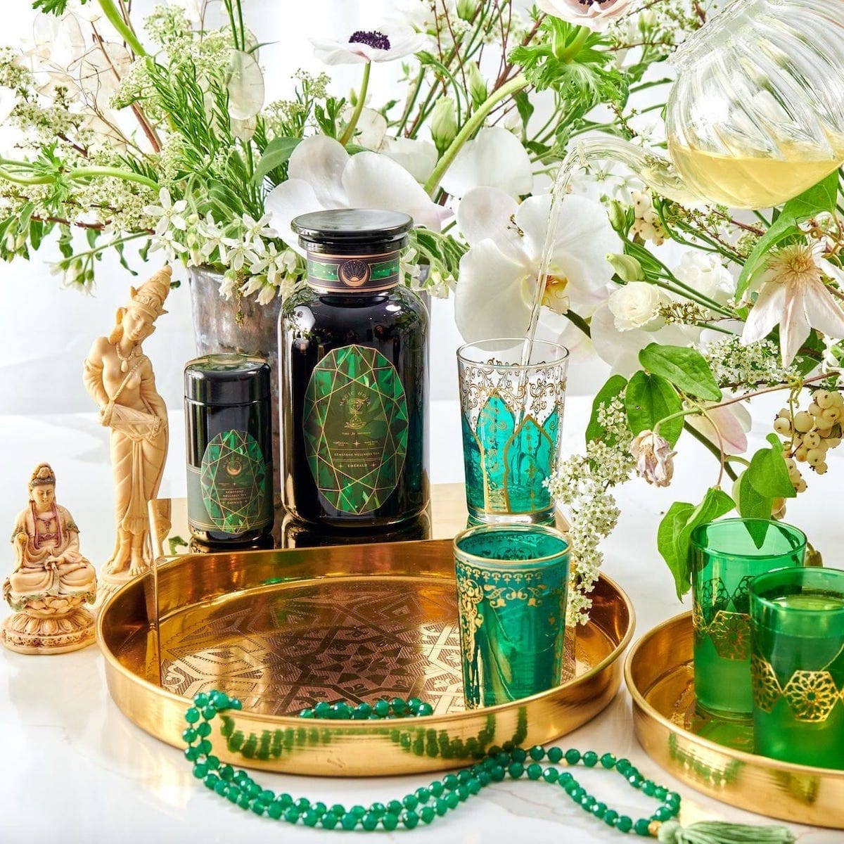 Magic Hour - Vente Thés santé/détox - Emerald - Thé vert à la crème d'ananas et aux fleurs de cerisier5