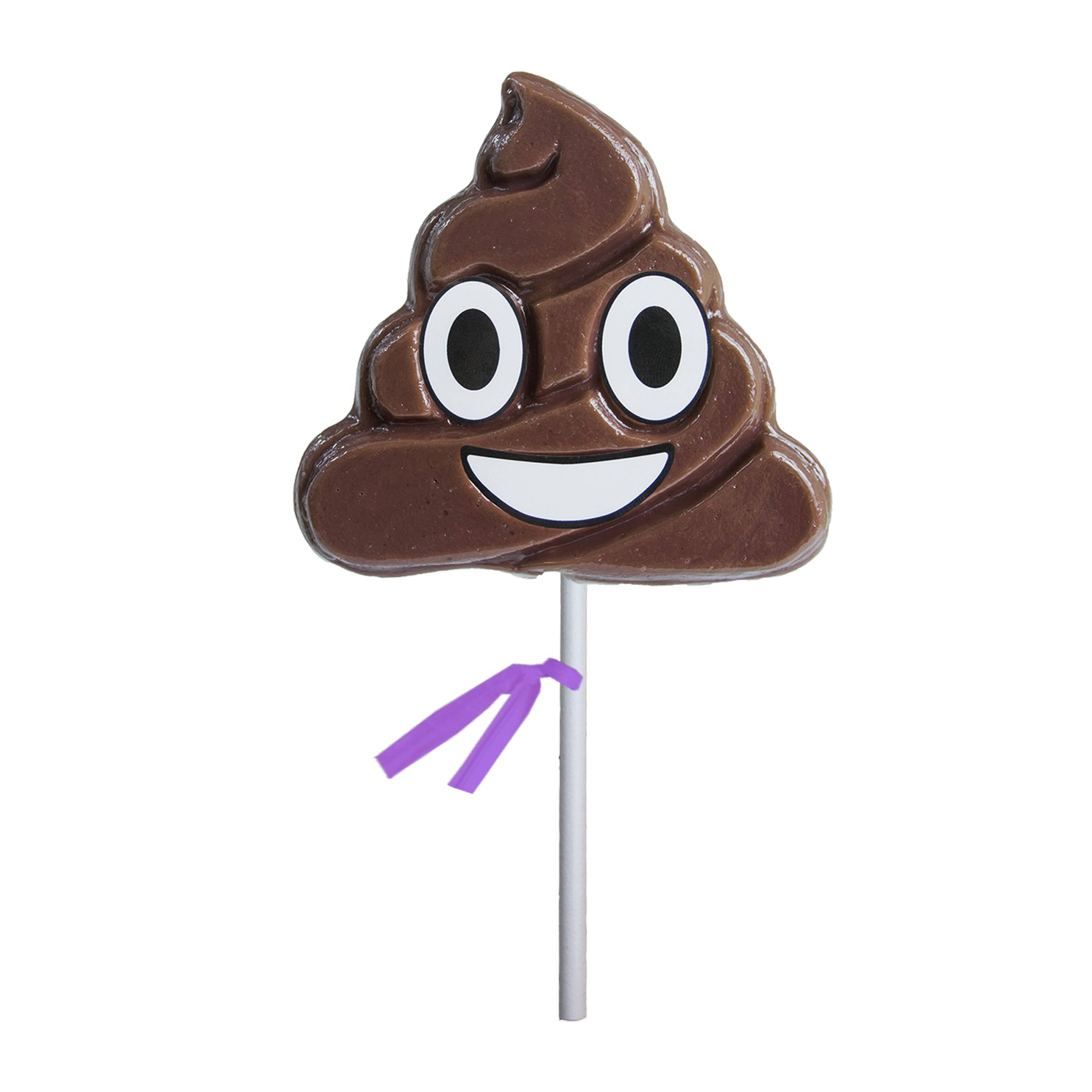 Grandpa Joe's Candy Shop - Vente Sucettes - Sucette dure au goût de cola en forme d'émoji caca 1oz, 24 unités1