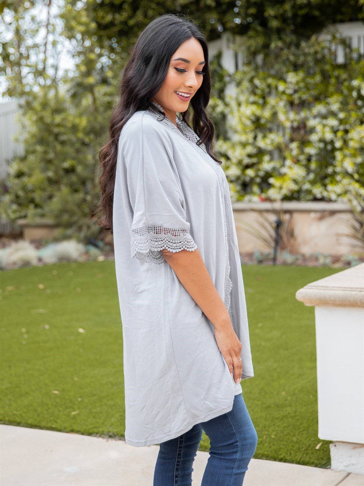 Tickled Teal - Wholesale Kimono - Women's - Sparrow Lace Kimono13