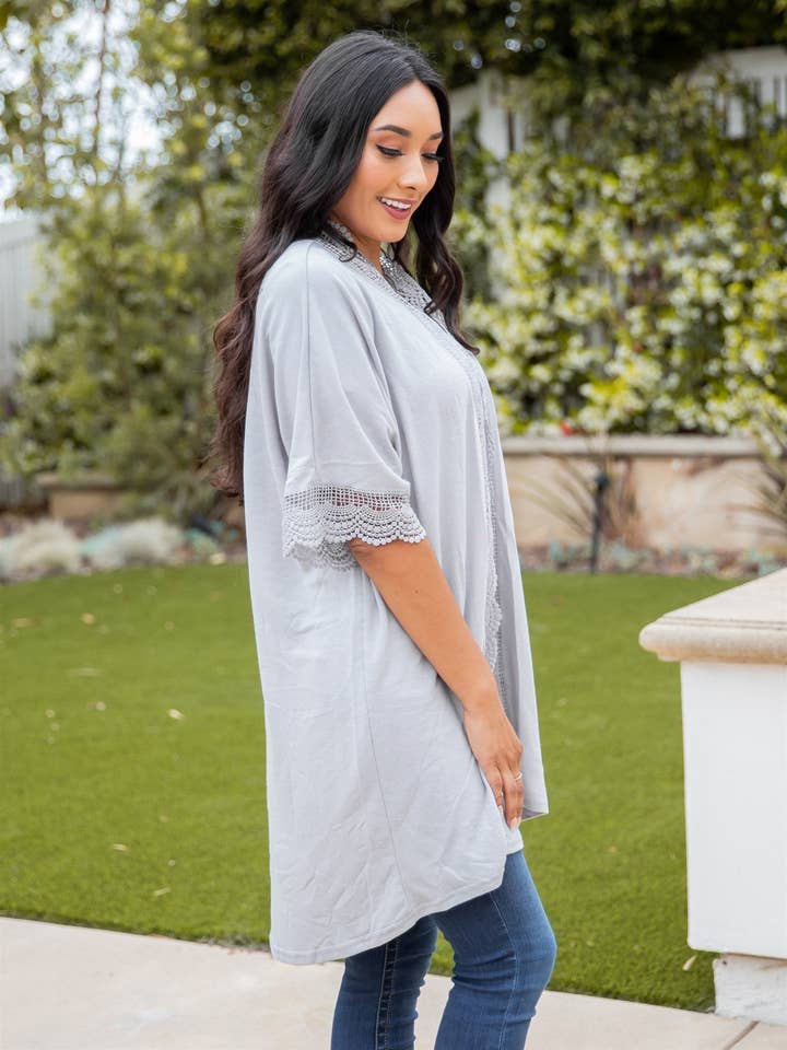 Tickled Teal - Wholesale Kimono - Women's - Sparrow Lace Kimono13