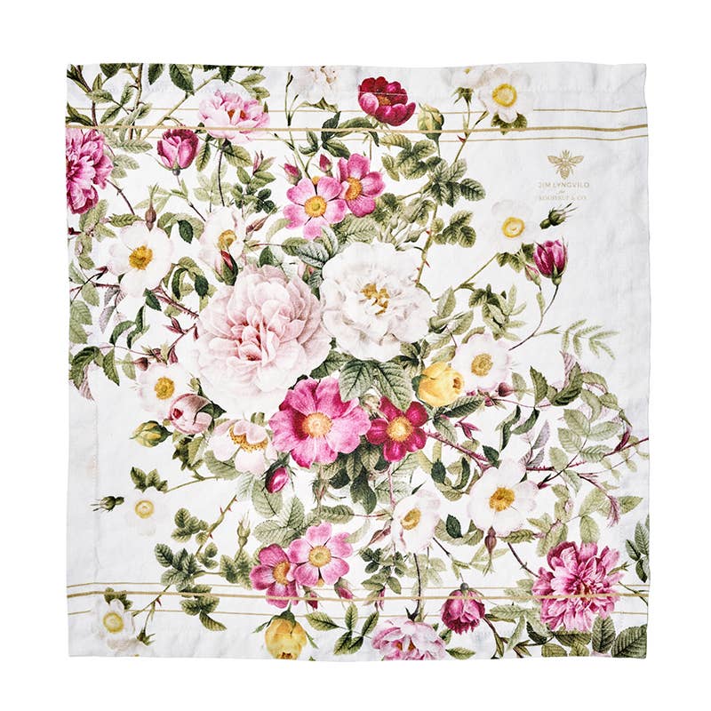 Koustrupco - Wholesale Dinner & Cloth Napkin - Rose flower Garden- linen napkin3