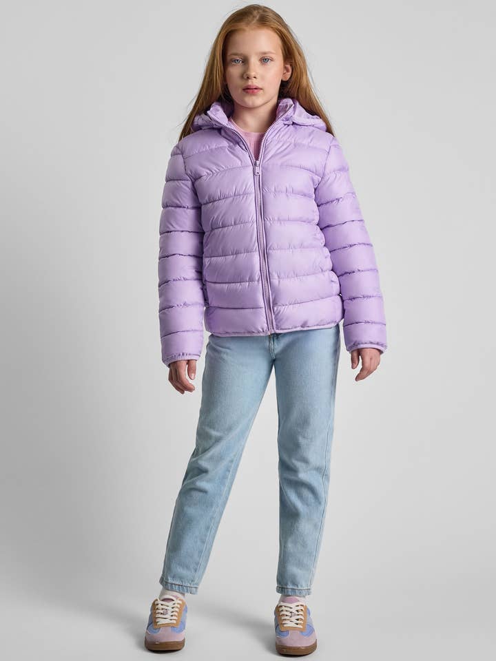 Meisjes Minoti Lavendel Gewatteerde Puffer Jas voor wholesale door Minoti sp. z o.o.