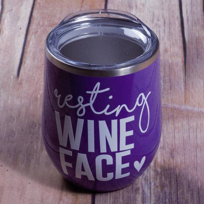 Resting Wine Face Wine Tumbler for wholesale by Sweet Caroline Boutique