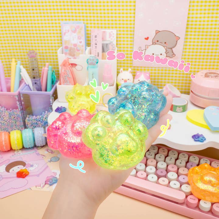 Kawaii Slime Company - Wholesale Squishy Toy - Kids & Baby - Gummy Kitty Paws Squishy Sensory Toy (12pcs/case)