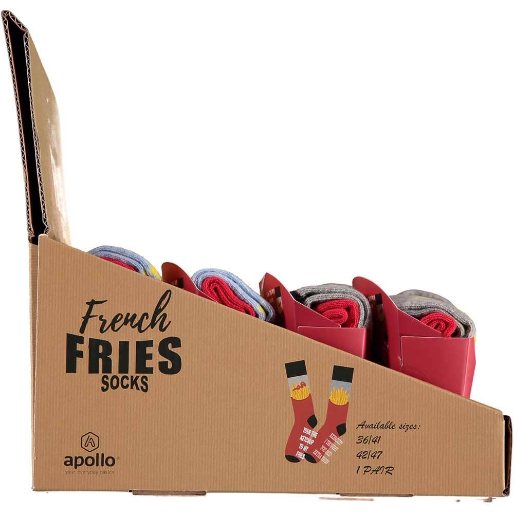TRAAGOODS.COM – wholesale Socks – Unisex – French Fries Socks In Box (12 Pieces Per Display)5