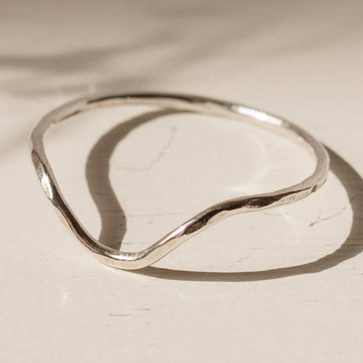Sterling Silver Curve Stacking Ring for wholesale by Fawn And Rose