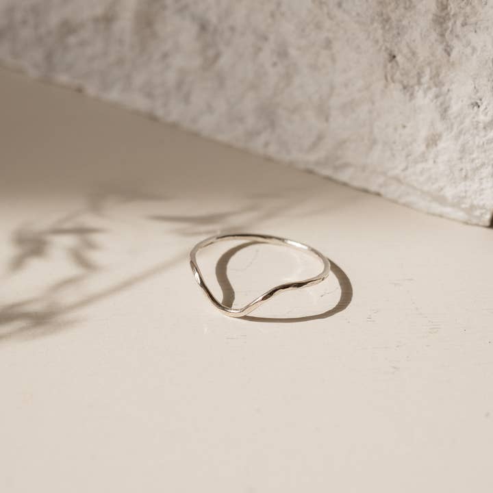 Sterling Silver Curve Stacking Ring for wholesale by Fawn And Rose