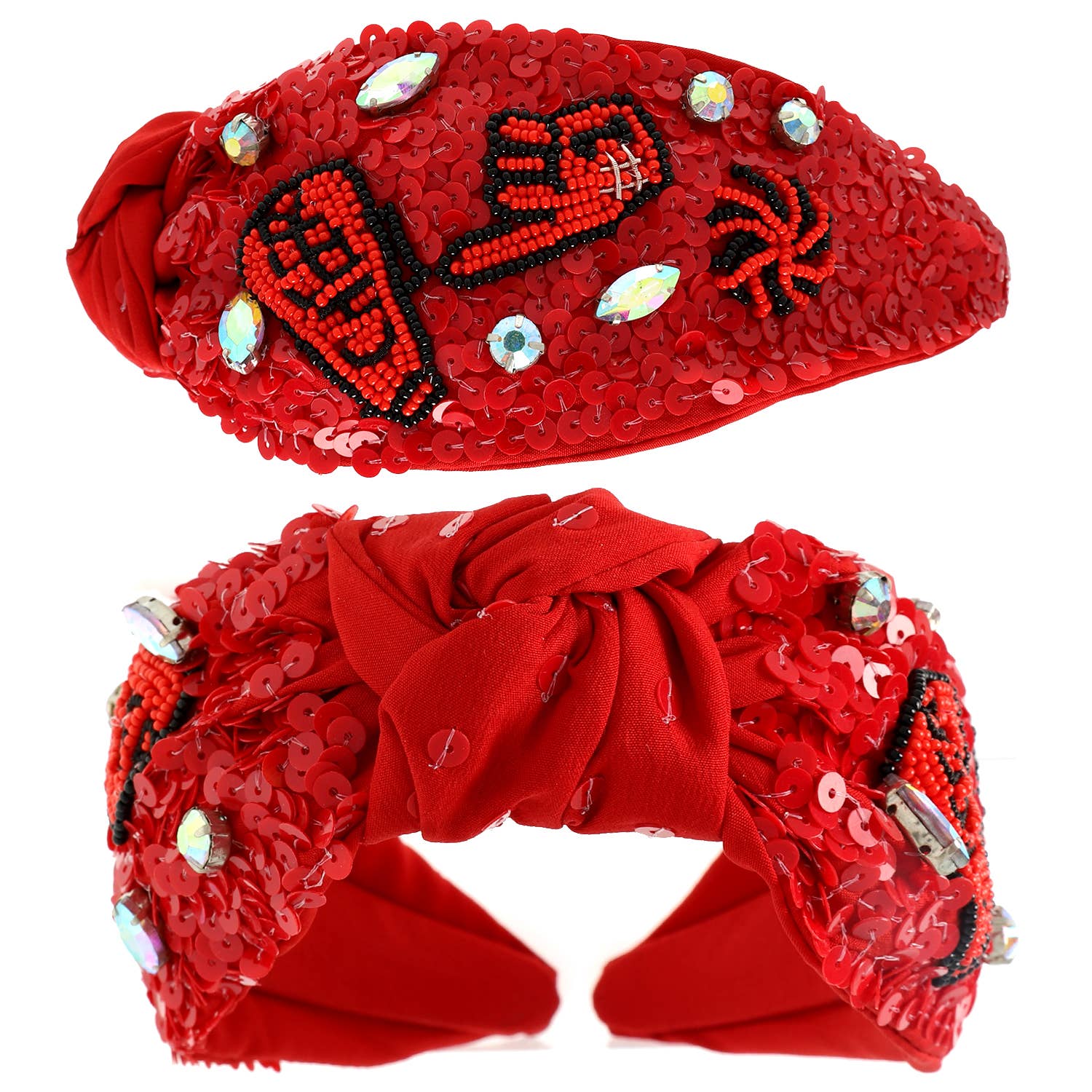 SP Sophia Collection - Wholesale Fashion Headband - Women's - Number 1 Hand Top Knotted Jeweled beaded Headband 2