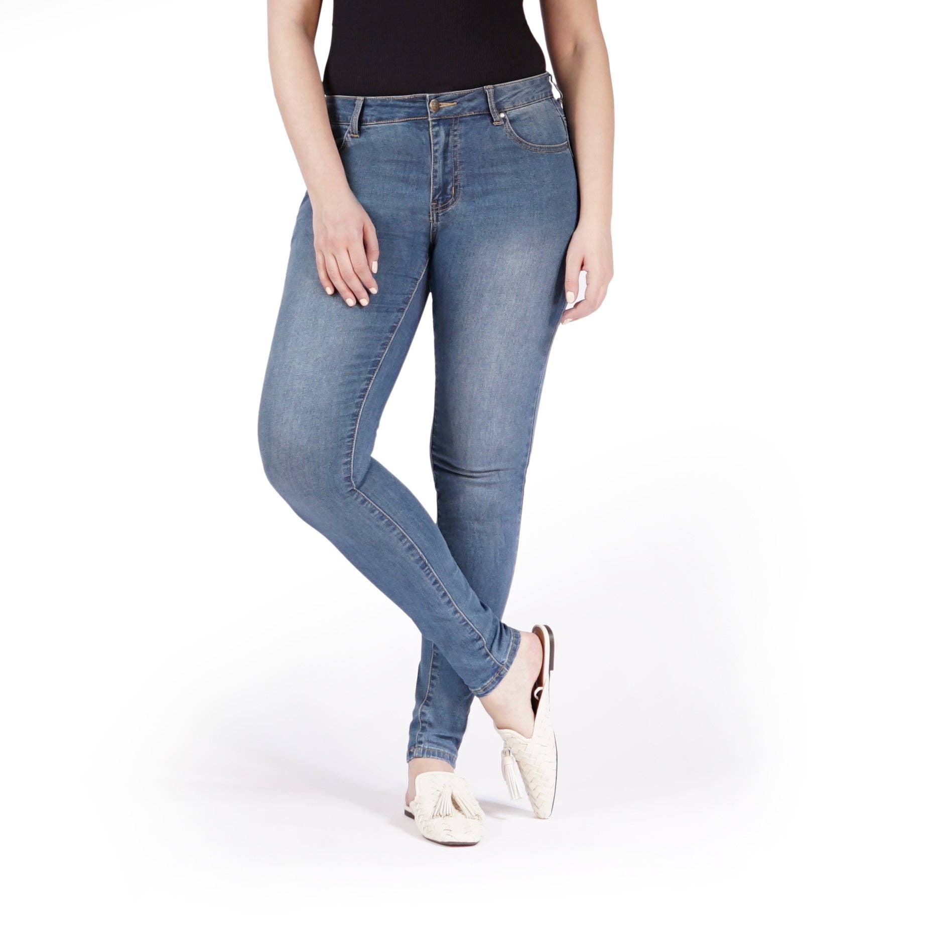 Bluberry Denim – Großhandel Jeans – Damen – Skinny Leg Colette aus blaubeerfarbenem Denim mit Reißverschluss0