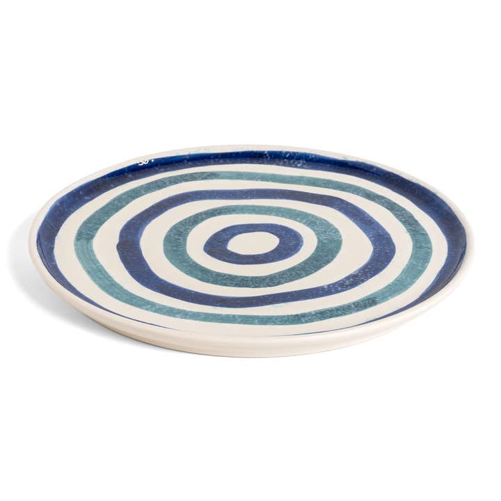 Round Serving Platter Waves for wholesale by ABS Pottery
